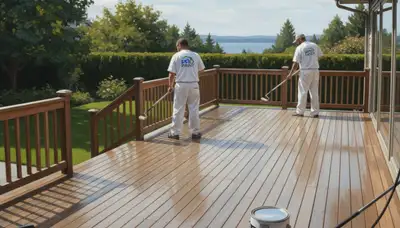 Professional deck painting in West Palm Beach, FL for sun, salt air, and humidity protection