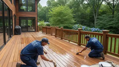 West Palm Beach deck sealing for wood protection against sun, salt air, and humidity