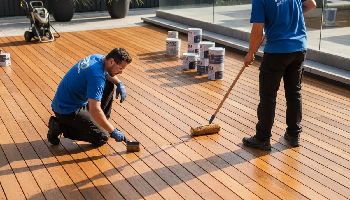 West Palm Beach deck staining service for outdoor wood protection and curb appeal
