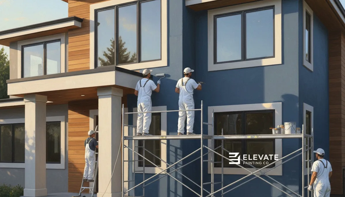 West Palm Beach, FL painters applying exterior house paint for lasting sun and salt air protection