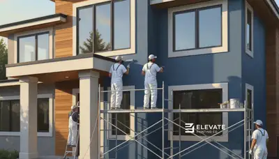 West Palm Beach, FL painters applying exterior house paint for lasting sun and salt air protection