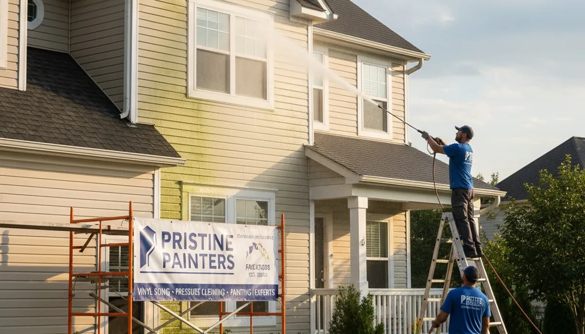 Vinyl siding pressure cleaning in West Palm Beach, FL for algae and mildew removal