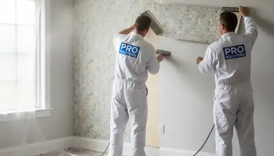 West Palm Beach, FL wallpaper removal and wall prep by professional painters